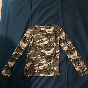 Camo Long Sleeve Kids Shirt